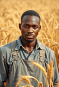 Experienced Male Farmer in Golden Wheat Field