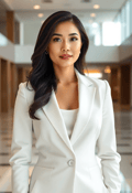 Striking Full Body Portrait of Asian Female Executive
