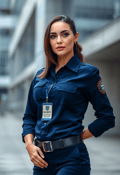 Fierce Female Defender in Midnight Blue
