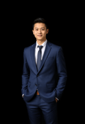Dedicated Male Business Leader in a Streamlined Outfit
