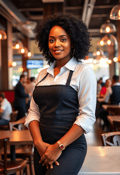 Sophisticated Waitress at Work