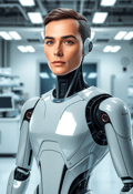 Precision and Elegance: Portrait of a Male Robot