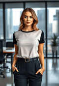 Confident and Chic Businesswoman in Urban Setting