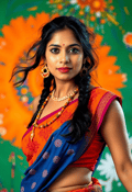 Full-Body Portrait of a Dynamic Female Performer