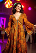 Vibrant Colors in a Retro Pose