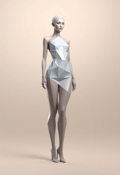 Ethereal Elegance: Low Poly Woman