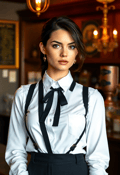 Sophisticated Bartender Strikes a Pose