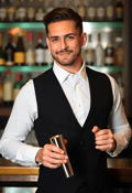 Dapper Barman Ready to Serve