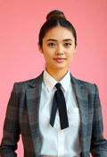 Modern Professional: Woman in Suit and Tie