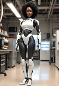 Elegance in Innovation: A Portrait of a Female Humanoid
