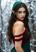 Enchanting Woodland Elf with Festive Charm