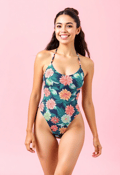 Youthful Stride in a Vibrant Tankini