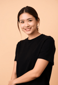 Effortless Grace: Woman in Black Tee