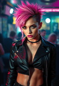 Punk Goddess with a Bold Stare
