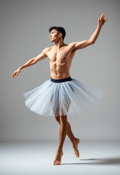 Dynamic Movement of a Male Contemporary Dancer