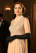 Sophisticated Dame in Evening Wear