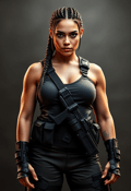 Tactical and Tenacious: Female Rambo on Duty
