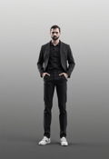 Majestic Masculinity: Low Poly Man