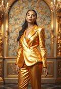 Golden Grace: Effervescent Woman