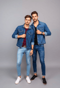 Casual Charisma: Male Twins in Denim