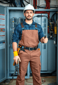 Professional Electrician Ready for Action