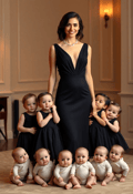 Sophisticated Mom in Evening Wear