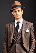 Dapper Gentleman in a Three-Piece Suit