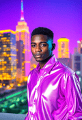 Neon Nights: Metallic Marvel
