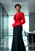 Empowering Portrait of African Woman in Executive Attire