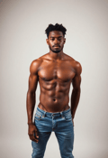 Confident Stance: A Modern Muse in Full View
