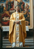Grace in Gold: The Radiant Priestess