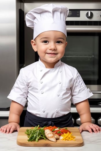 Baby Chef Cooking a Meal