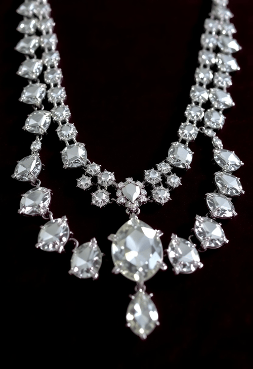 Ethereal Diamond Necklace on Velvet