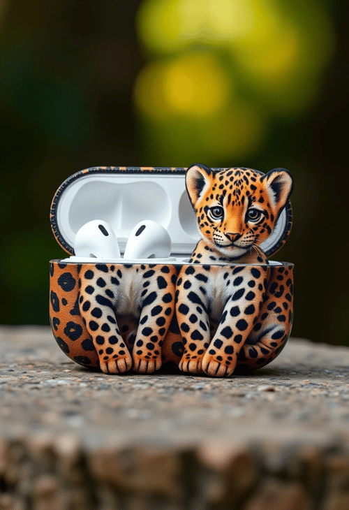 Feline Fantasy: Leopard AirPods for the Wild at Heart
