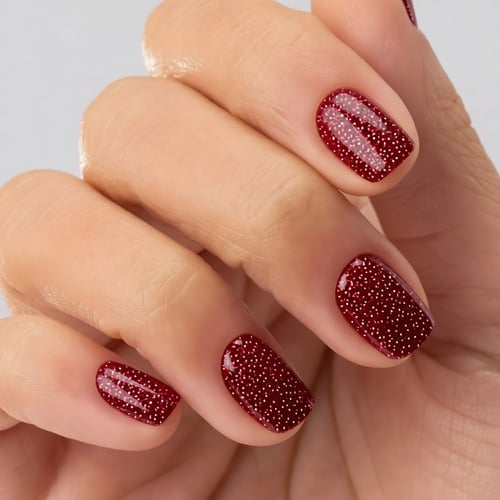 Add Glitter to Nails Photo