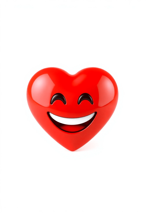 3D Smiling Heart Emoji