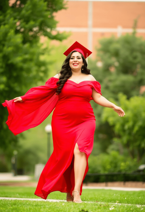 Radiant in Scarlet Elegance