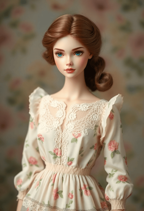 Floral Fantasy: A Spring Ensemble for Doll-Like Elegance