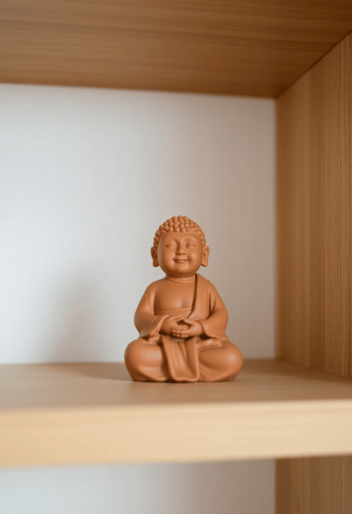 Crafted Clay Buddha Figurine