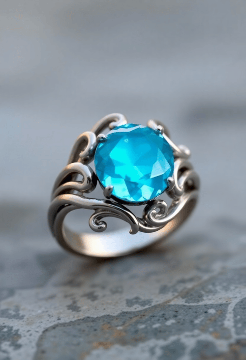 Ethereal Tide Ring of the Ocean's Embrace