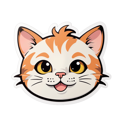 Cute Cat Face Sticker Maker