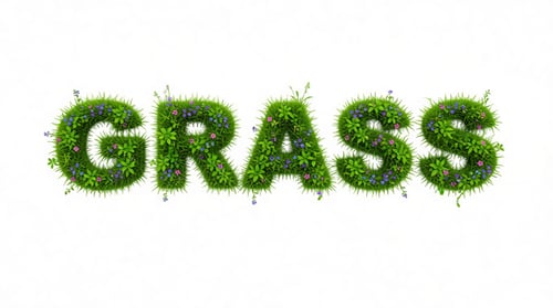 Text to 3D Grass Effect