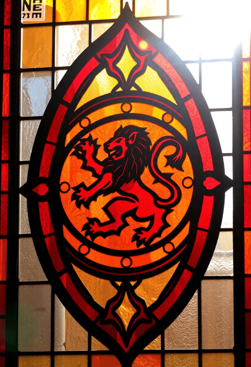 Stained Glass Leo Window Design