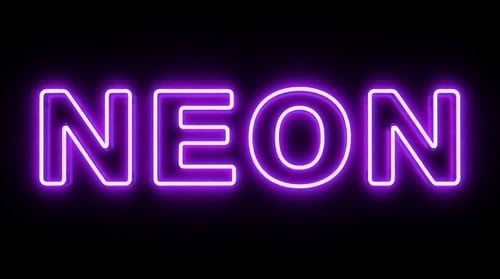 Neon Sign Text Typography Effect