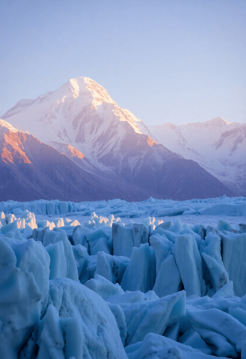 The Majestic Peaks of the Himalayan Range at Sunrise