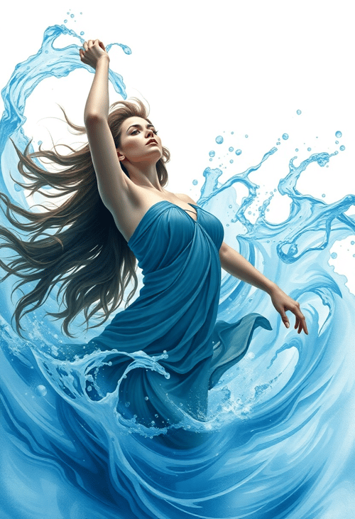 Abstract Aquarius in Motion