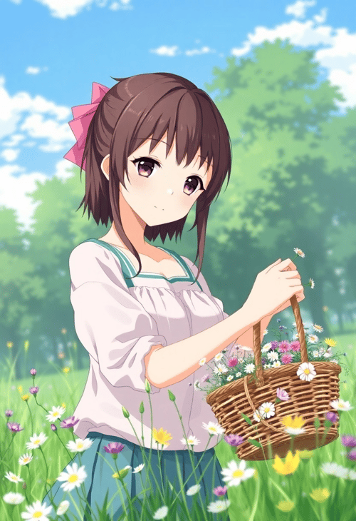 Morning Stroll: The Flower Gatherer