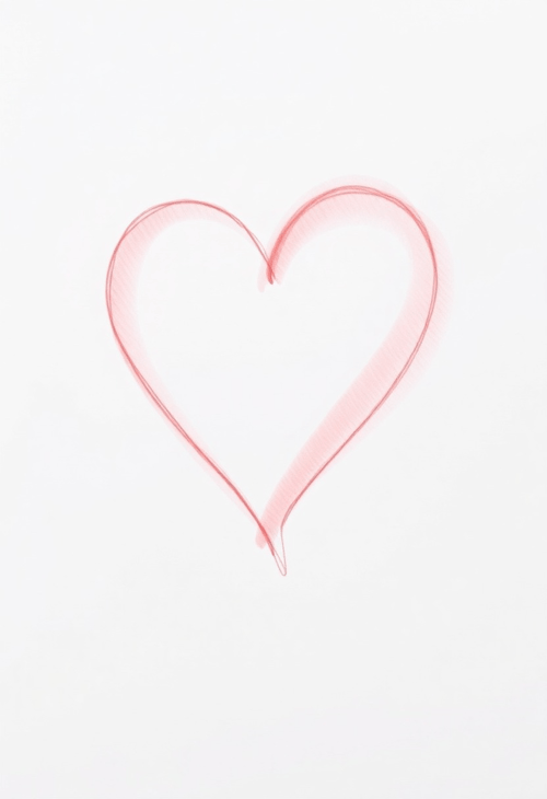 Drawing a Simple Heart with Pencil