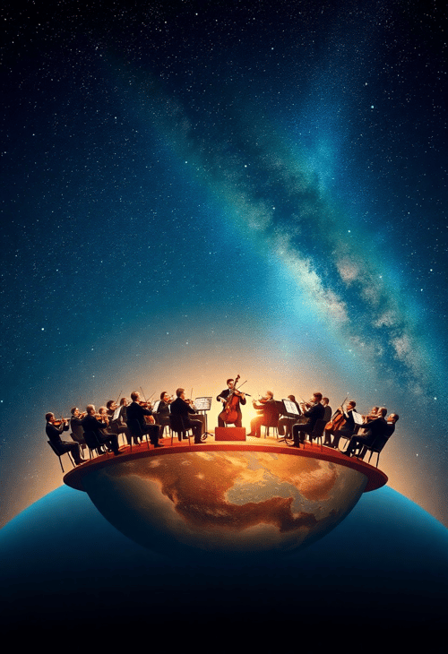 Cinematic Soundscapes: Epic Film Score Album Cover Art