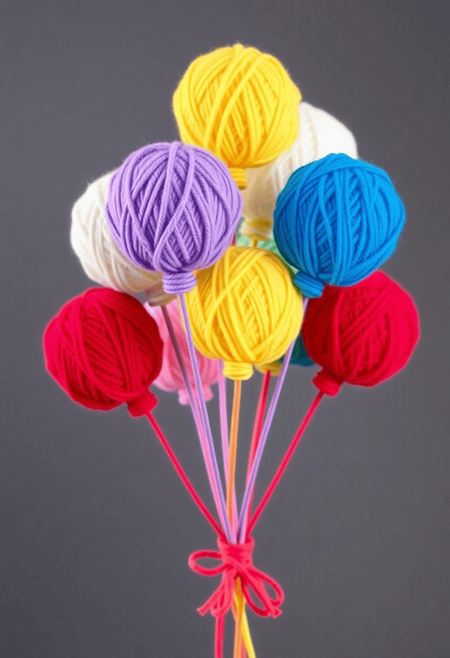 Yarn Balloon Bouquet: Celebrating with Craft